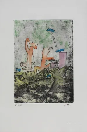 Eau-Forte Et Aquatinte Matta - Vivante mortalité 3