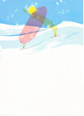 Lithographie Mcdonald  - Ski Couple
