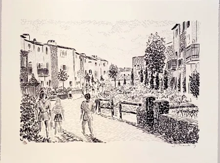 Lithographie Mendjisky - Port Grimaud