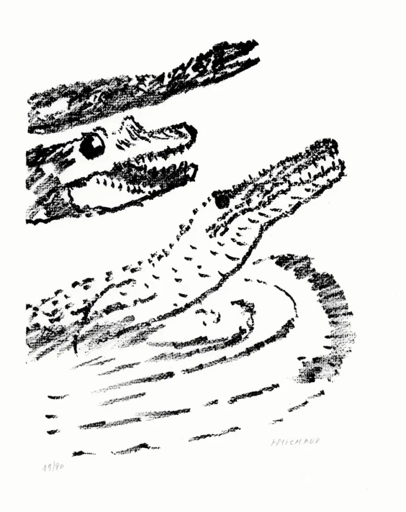 Lithographie Michaux - Par la voie des rythmes