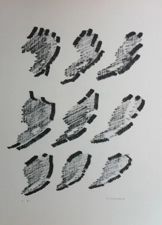 Lithographie Michaux - Par la voie des rythmes 152