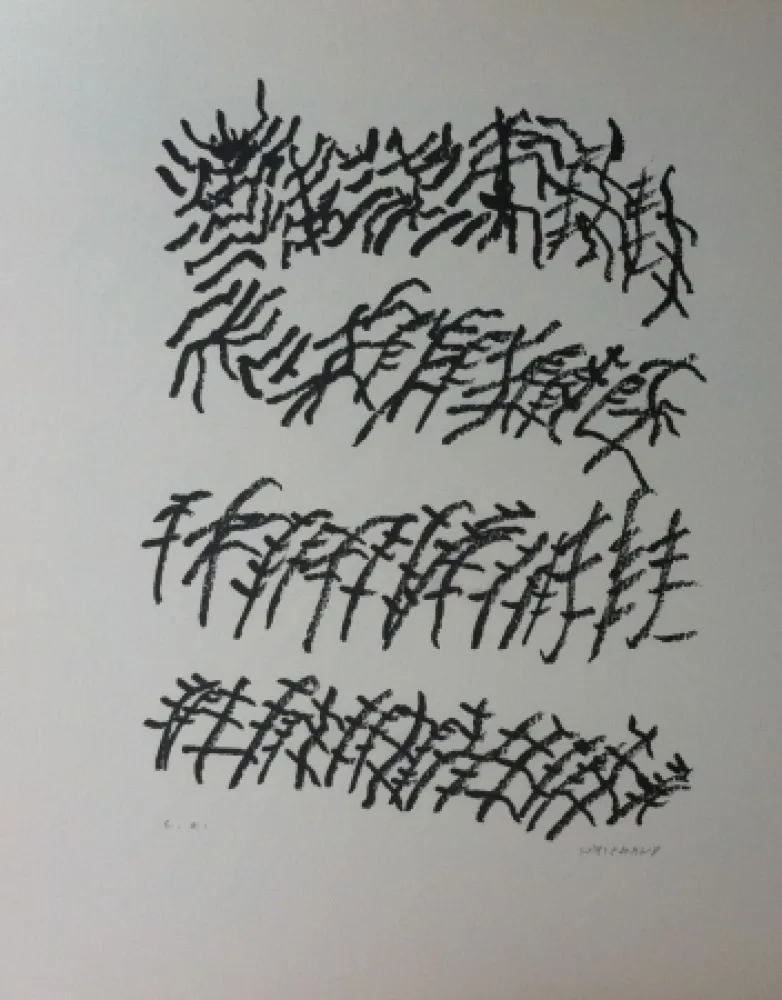 Lithographie Michaux - Par la voie des rythmes 156