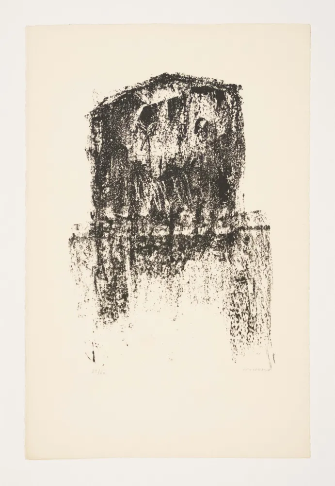 Lithographie Michaux - SANS TITRE, 1974.