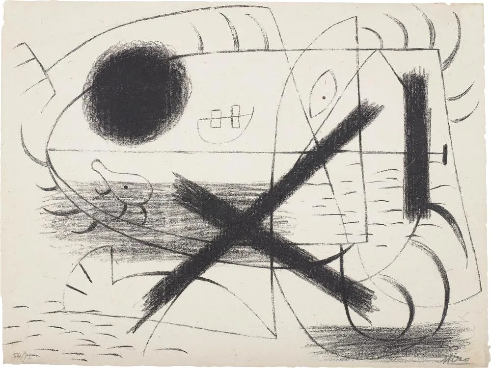 Lithographie Miró - 1 (First Lithographic piece ever known)