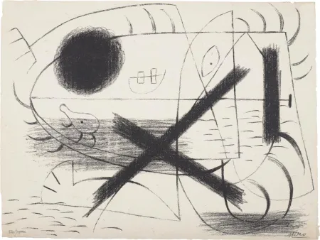 Lithographie Miró - 1 (First Lithographic piece ever known)