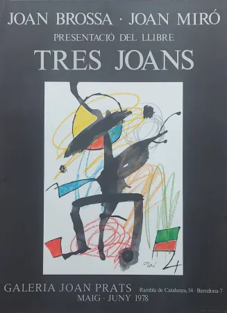 Affiche Miró - Affiche d'exposition Tres Joans, 1978