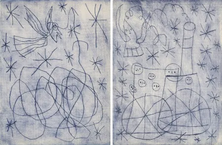 Livre Illustré Miró - André Frénaud : NOËL AU CHEMIN DE FER. [ALÈS, PAB, 1959].