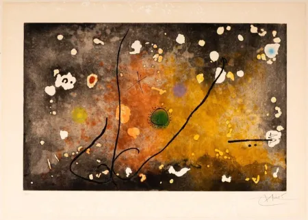 Aquatinte Miró - Archipel Sauvage III