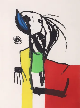 Aquatinte Miró - Chanteur des Rues. No IV