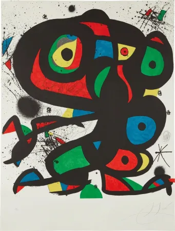 Lithographie Miró - Colpir sense nafrar 2
