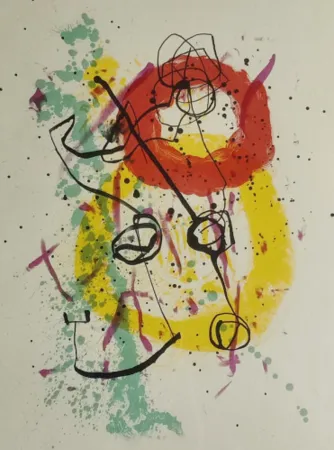 Lithographie Miró - Composition for from XXe Siecle, No. 16