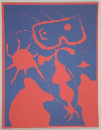 Linogravure Miró - Composition pour XXe Siècle