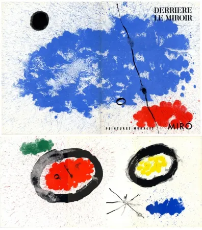 Livre Illustré Miró - Derrière Le Miroir n° 128. PEINTURES MURALES DE MIRÓ. 7 LITHOGRAPHIES ORIGINALES. Juin 1961.