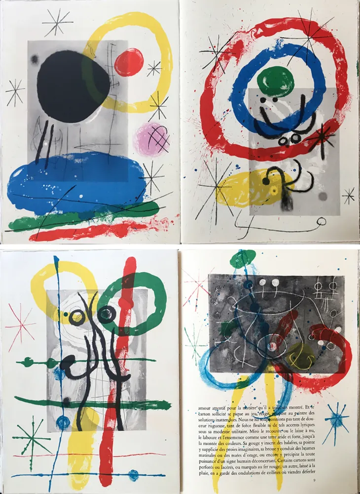 Livre Illustré Miró - DERRIÈRE LE MIROIR N°151-152. MIRO. CARTONS. Mai 1965.