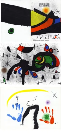 Livre Illustré Miró - Derrière Le Miroir n°193-194. MIRÓ. PEINTURES SUR PAPIER, DESSINS. 12 LITHOGRAPHIES EN COULEURS (1971).