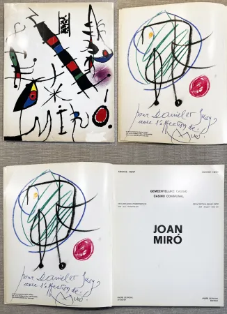 Livre Illustré Miró - DESSIN ORIGINAL EN COULEURS SIGNÉ DÉDICACÉ (Knokke Heist 1971)
