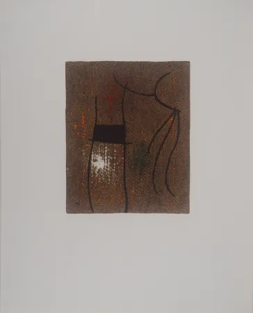 Lithographie Miró -  Femme abstraite