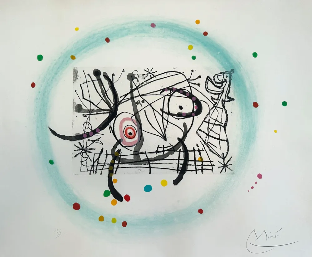 Aquatinte Miró - Fissures