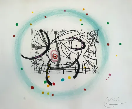 Aquatinte Miró - Fissures