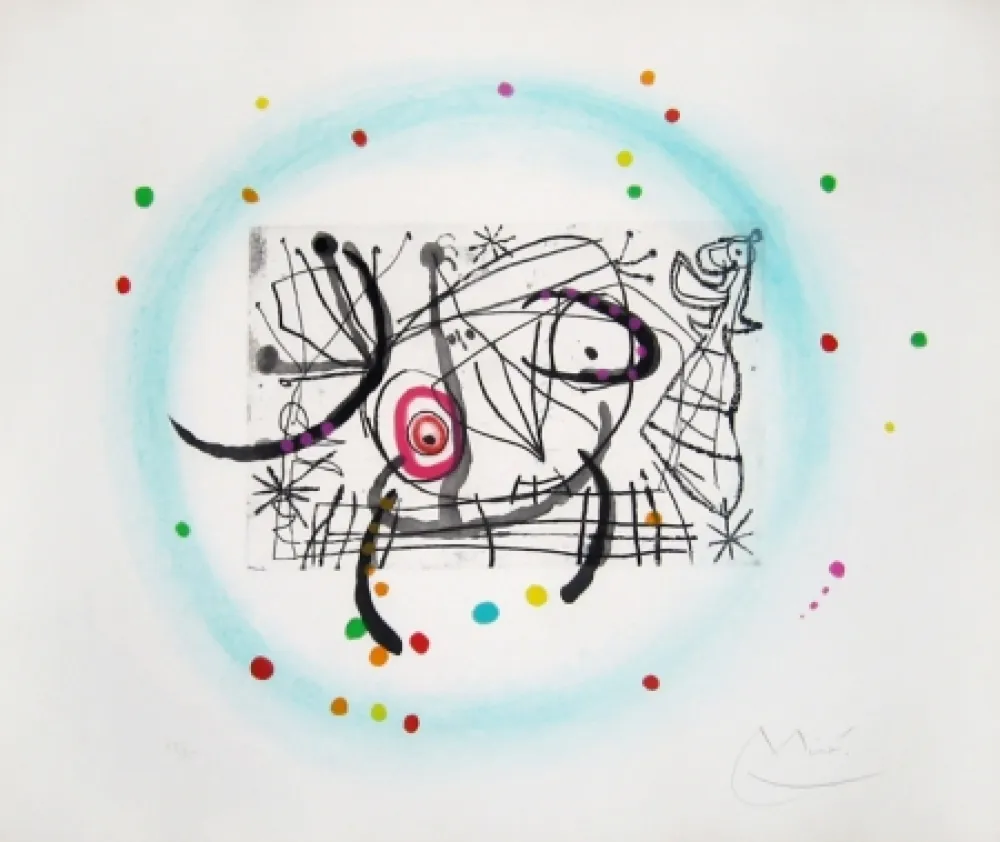 Eau-Forte Et Aquatinte Miró - Fissures