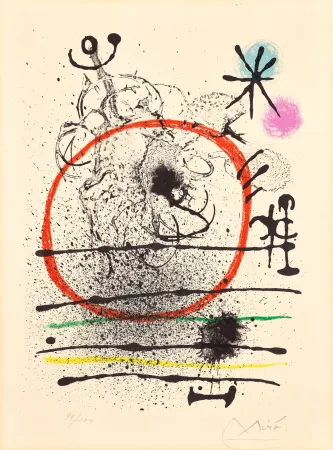 Lithographie Miró - Herbes d'été (Summer Grasses)