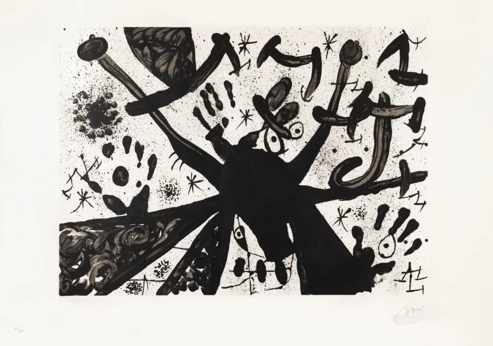 Lithographie Miró - Homage to Joan Prats