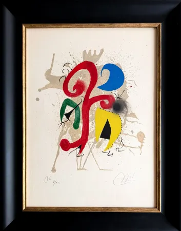 Lithographie Miró - JARDIN AU CLAIR DE LUNE