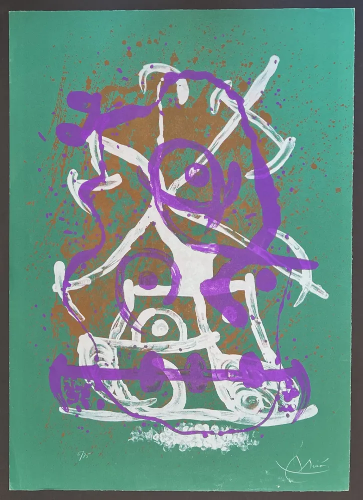 Lithographie Miró - Joan Miró (1893-1983) - Chevauchée - Colour lithograph - 1969