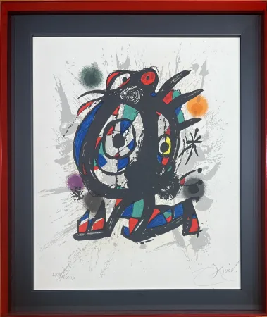 Lithographie Miró - Joan Mirò (1893-1983) - Coloured lithograph on Arches paper - 1977