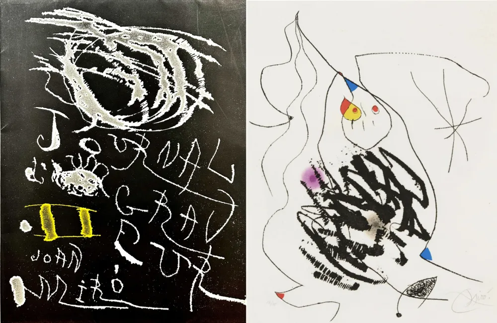 Eau-Forte Et Aquatinte Miró - Journal d'un Graveur (INCLUDE THE ORIGINAL FOULDER)