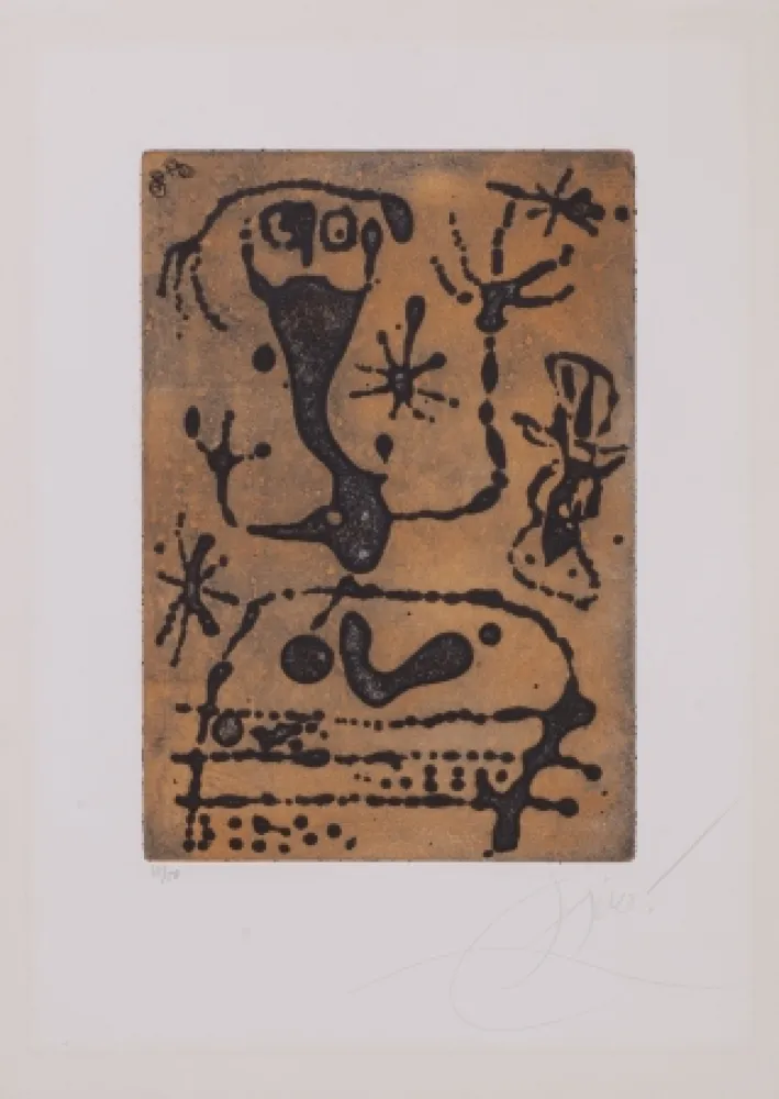 Aquatinte Miró - La Reine Des Ombres