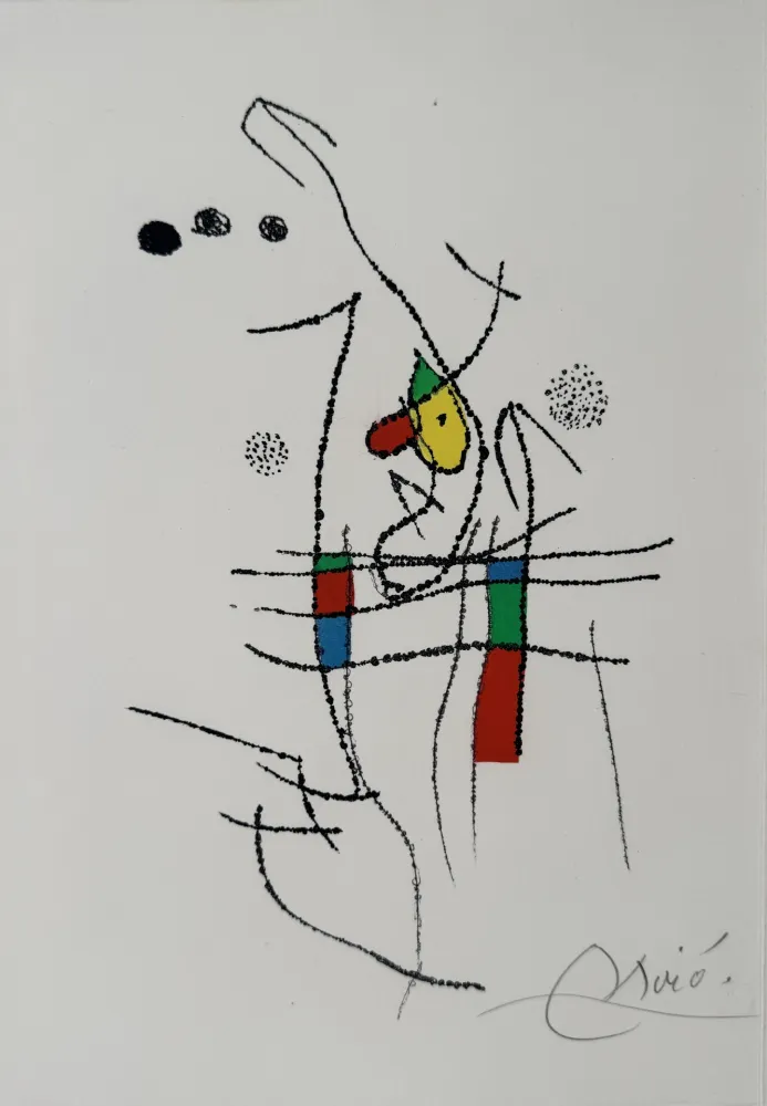 Eau-Forte Et Aquatinte Miró - La Spirale 