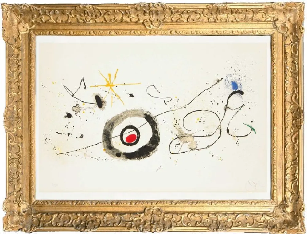 Lithographie Miró - La traversée du miroir