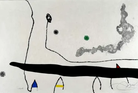 Eau-Forte Et Aquatinte Miró - Le marteau sans maître (planche XXIII) 