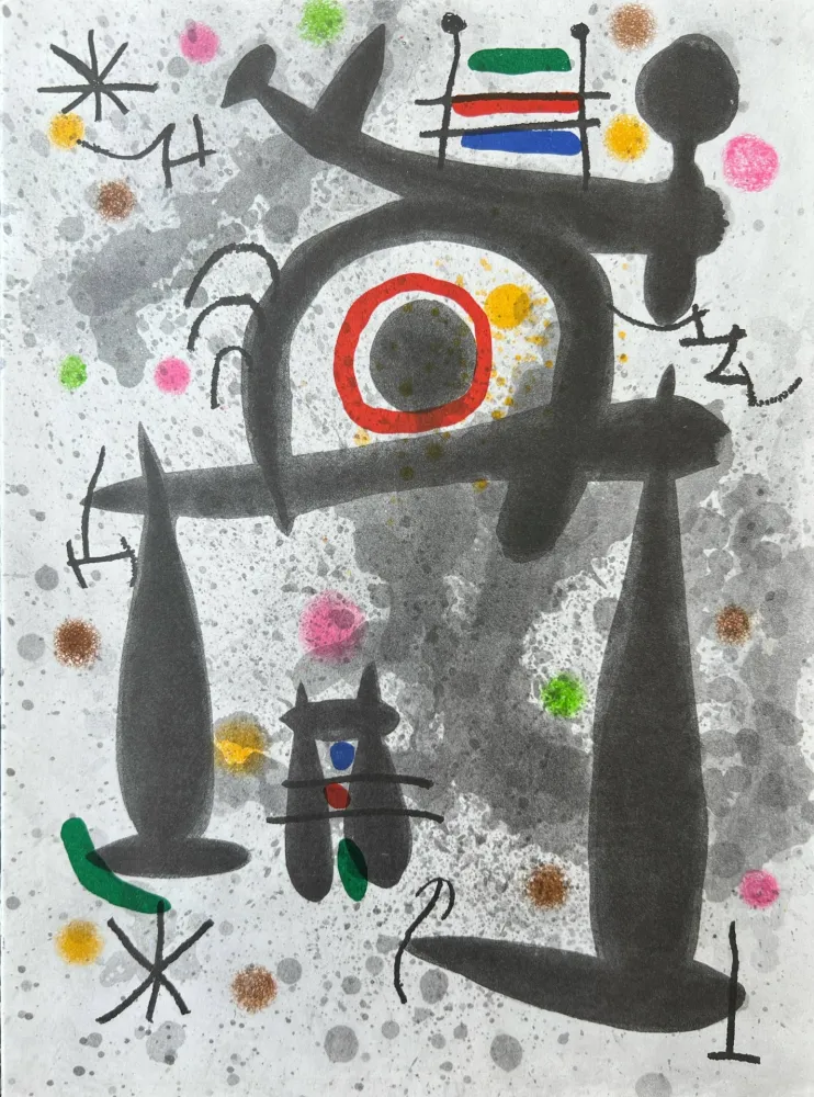 Lithographie Miró - Le Miroir de l'Homme par les Betes