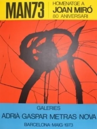 Lithographie Miró - MAN 73 