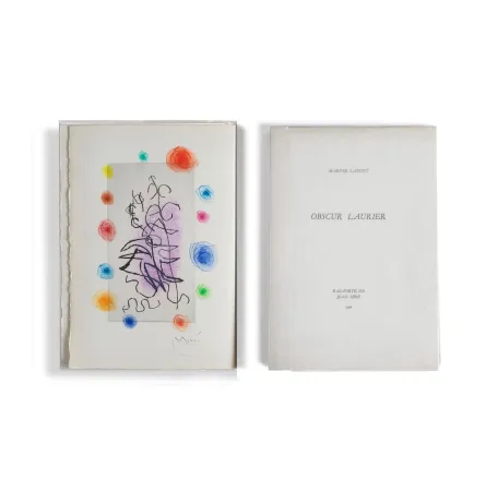 Livre Illustré Miró - Maryse Lafont. OBSCUR LAURIER. 1 eau-forte signée de Joan Miró (GLM 1962)