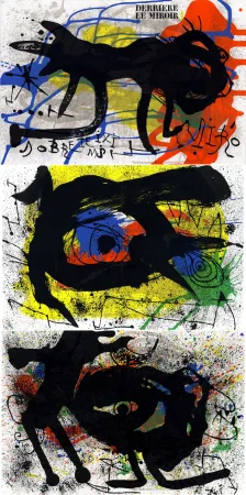 Lithographie Miró - MIRO. SOBRETEIXIMS ET SACS. Derrière le Miroir n° 203. Avril 1973.