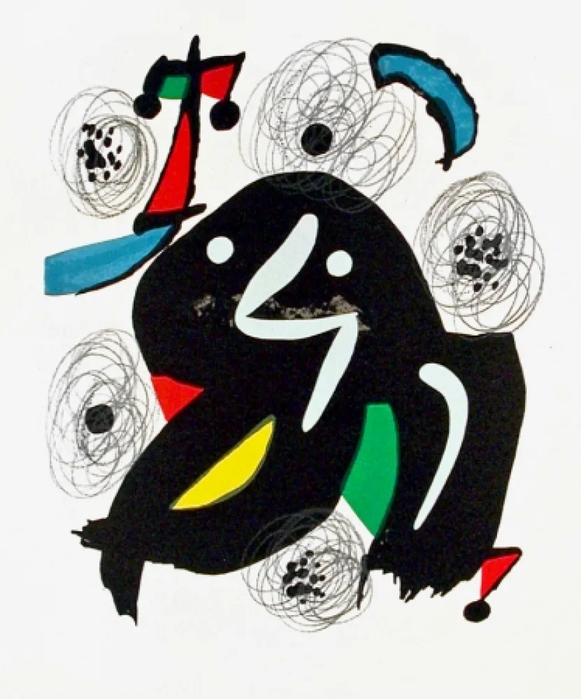 Lithographie Miró - Pl. 4 from La Mélodie Acide (The Acid Melody)