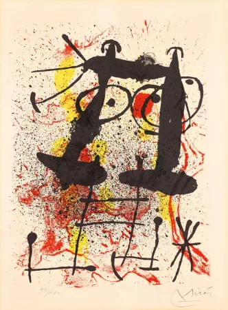 Lithographie Miró - Silence