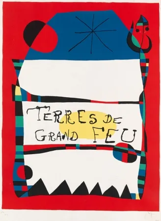 Lithographie Miró - Terres de grand feu, 1956