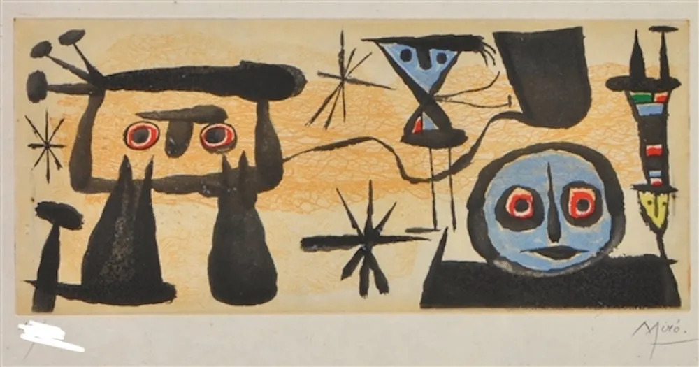 Eau-Forte Et Aquatinte Miró - Un poeme dans chaque livre