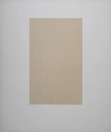 Lithographie Modigliani - Femme nue aux cheveux bouclés