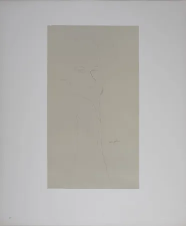 Lithographie Modigliani - Portrait of Man