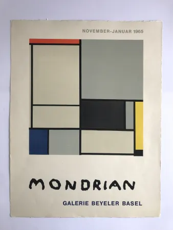 Affiche Mondrian - Galerie Beyeler Basel
