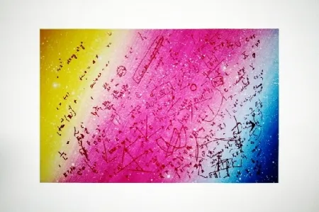 Sérigraphie Monory - Fouillis mathématique