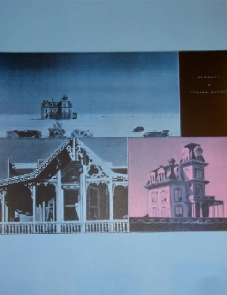 Sérigraphie Monory -  Jacques MONORY USA 76 - The House by the railroad