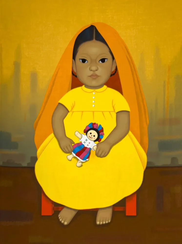 Sérigraphie Montoya - Chica con muneca