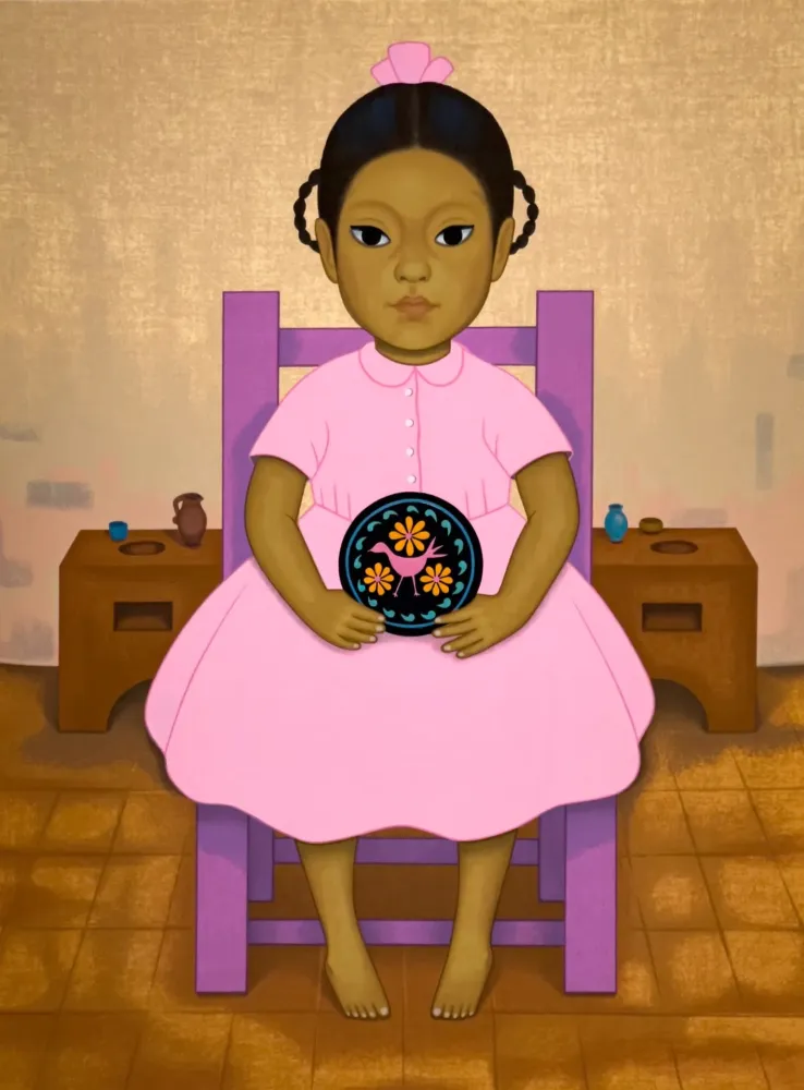 Sérigraphie Montoya - Cocina, chica con plato