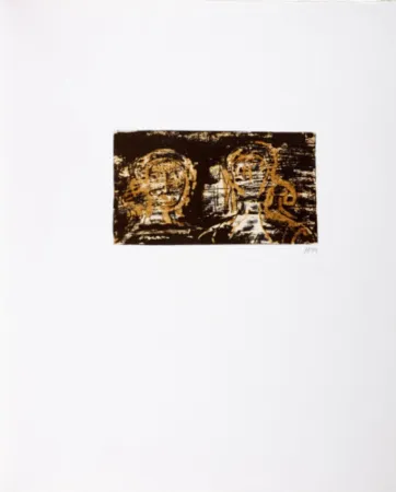 Lithographie Moore - La Poesie: Two Heads (C. 318)